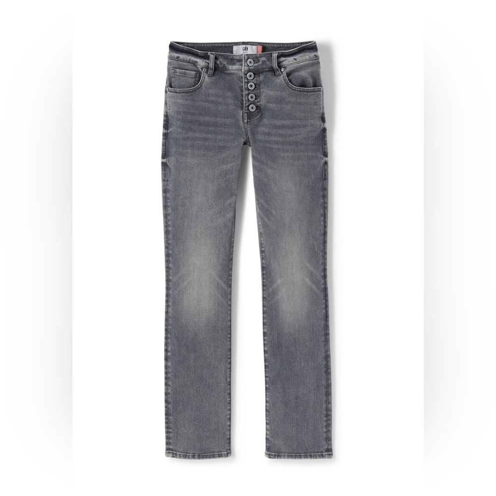 Cabi Gray Straight Leg Button Fly Jeans | Size 6